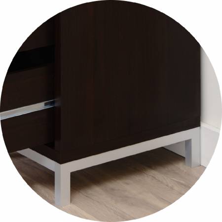 With metal corner seat, enhance the texture and visual lighter.